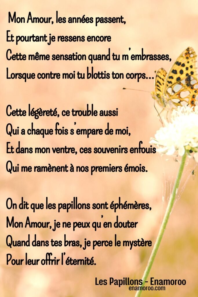 Poeme D Amour Romantique Les Papillons Dans Le Ventre Enamoroo